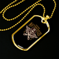 Custom Motorcycle Emblem Biker Necklace Stainless Steel or 18k Gold Dog Tag 24"-Express Your Love Gifts