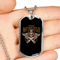 Custom Motorcycle Emblem Biker Necklace Stainless Steel or 18k Gold Dog Tag 24"-Express Your Love Gifts
