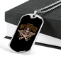 Custom Motorcycle Emblem Biker Necklace Stainless Steel or 18k Gold Dog Tag 24"-Express Your Love Gifts