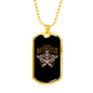 Custom Motorcycle Emblem Biker Necklace Stainless Steel or 18k Gold Dog Tag 24"-Express Your Love Gifts