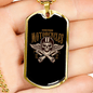 Custom Motorcycle Emblem Biker Necklace Stainless Steel or 18k Gold Dog Tag 24"-Express Your Love Gifts