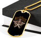 Custom Motorcycle Emblem Biker Necklace Stainless Steel or 18k Gold Dog Tag 24"-Express Your Love Gifts