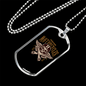Custom Motorcycle Emblem Biker Necklace Stainless Steel or 18k Gold Dog Tag 24"-Express Your Love Gifts