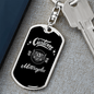 Custom Motorcylce Biker Keychain Stainless Steel or 18k Gold Dog Tag Keyring-Express Your Love Gifts