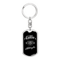 Custom Motorcylce Biker Keychain Stainless Steel or 18k Gold Dog Tag Keyring-Express Your Love Gifts