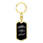 Custom Motorcylce Biker Keychain Stainless Steel or 18k Gold Dog Tag Keyring-Express Your Love Gifts