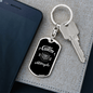 Custom Motorcylce Biker Keychain Stainless Steel or 18k Gold Dog Tag Keyring-Express Your Love Gifts