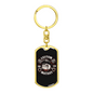 Custom Motors Biker Keychain Stainless Steel or 18k Gold Dog Tag Keyring-Express Your Love Gifts
