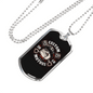 Custom Motors Biker Necklace Stainless Steel or 18k Gold Dog Tag 24"-Express Your Love Gifts