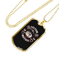 Custom Motors Biker Necklace Stainless Steel or 18k Gold Dog Tag 24"-Express Your Love Gifts