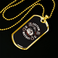 Custom Motors Biker Necklace Stainless Steel or 18k Gold Dog Tag 24"-Express Your Love Gifts
