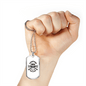 Custom Motors Skull Biker Necklace Stainless Steel or 18k Gold Dog Tag 24"-Express Your Love Gifts