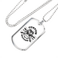 Custom Motors Skull Biker Necklace Stainless Steel or 18k Gold Dog Tag 24"-Express Your Love Gifts