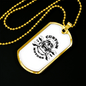 Custom Motors Skull Biker Necklace Stainless Steel or 18k Gold Dog Tag 24"-Express Your Love Gifts