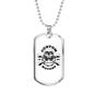 Custom Motors Skull Biker Necklace Stainless Steel or 18k Gold Dog Tag 24"-Express Your Love Gifts