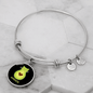Cute Avocado Cat Bracelet Stainless Steel or 18k Gold Circle Bangle-Express Your Love Gifts