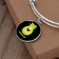 Cute Avocado Cat Bracelet Stainless Steel or 18k Gold Circle Bangle-Express Your Love Gifts