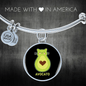 Cute Avocado Cat Bracelet Stainless Steel or 18k Gold Circle Bangle-Express Your Love Gifts