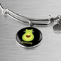 Cute Avocado Cat Bracelet Stainless Steel or 18k Gold Circle Bangle-Express Your Love Gifts