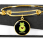 Cute Avocado Cat Bracelet Stainless Steel or 18k Gold Circle Bangle-Express Your Love Gifts