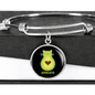 Cute Avocado Cat Bracelet Stainless Steel or 18k Gold Circle Bangle-Express Your Love Gifts