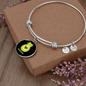 Cute Avocado Cat Bracelet Stainless Steel or 18k Gold Circle Bangle-Express Your Love Gifts