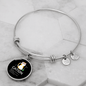 Cute Cat Caption Bracelet Stainless Steel or 18k Gold Circle Bangle-Express Your Love Gifts