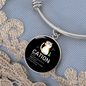 Cute Cat Caption Bracelet Stainless Steel or 18k Gold Circle Bangle-Express Your Love Gifts