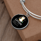 Cute Cat Caption Bracelet Stainless Steel or 18k Gold Circle Bangle-Express Your Love Gifts