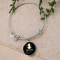 Cute Cat Caption Bracelet Stainless Steel or 18k Gold Circle Bangle-Express Your Love Gifts