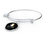 Cute Cat Caption Bracelet Stainless Steel or 18k Gold Circle Bangle-Express Your Love Gifts