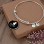 Cute Cat Caption Bracelet Stainless Steel or 18k Gold Circle Bangle-Express Your Love Gifts