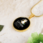 Cute Cat Caption Circle Necklace Stainless Steel or 18k Gold 18-22"-Express Your Love Gifts