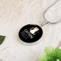 Cute Cat Caption Circle Necklace Stainless Steel or 18k Gold 18-22"-Express Your Love Gifts