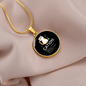 Cute Cat Caption Circle Necklace Stainless Steel or 18k Gold 18-22"-Express Your Love Gifts