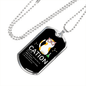 Cute Cat Caption Necklace Stainless Steel or 18k Gold Dog Tag 24" Chain-Express Your Love Gifts