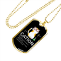 Cute Cat Caption Necklace Stainless Steel or 18k Gold Dog Tag 24" Chain-Express Your Love Gifts