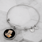 Cute Cat Drinking Bracelet Stainless Steel or 18k Gold Circle Bangle-Express Your Love Gifts