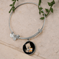 Cute Cat Drinking Bracelet Stainless Steel or 18k Gold Circle Bangle-Express Your Love Gifts