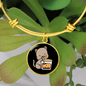 Cute Cat Drinking Bracelet Stainless Steel or 18k Gold Circle Bangle-Express Your Love Gifts