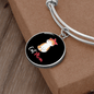 Cute Cat Mom Bracelet Stainless Steel or 18k Gold Circle Bangle-Express Your Love Gifts