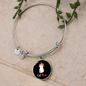 Cute Cat Mom Bracelet Stainless Steel or 18k Gold Circle Bangle-Express Your Love Gifts
