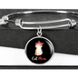 Cute Cat Mom Bracelet Stainless Steel or 18k Gold Circle Bangle-Express Your Love Gifts
