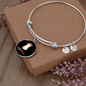 Cute Cat Mom Bracelet Stainless Steel or 18k Gold Circle Bangle-Express Your Love Gifts