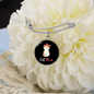 Cute Cat Mom Bracelet Stainless Steel or 18k Gold Circle Bangle-Express Your Love Gifts