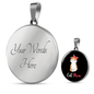 Cute Cat Mom Circle Necklace Stainless Steel or 18k Gold 18-22"-Express Your Love Gifts