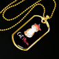 Cute Cat Mom Necklace Stainless Steel or 18k Gold Dog Tag 24" Chain-Express Your Love Gifts