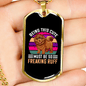 Cute Freaking Ruff Necklace Stainless Steel or 18k Gold Dog Tag 24" Chain-Express Your Love Gifts