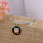 Cute Merry Catmas Bracelet Stainless Steel or 18k Gold Circle Bangle-Express Your Love Gifts