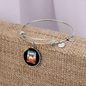 Cute Merry Catmas Bracelet Stainless Steel or 18k Gold Circle Bangle-Express Your Love Gifts